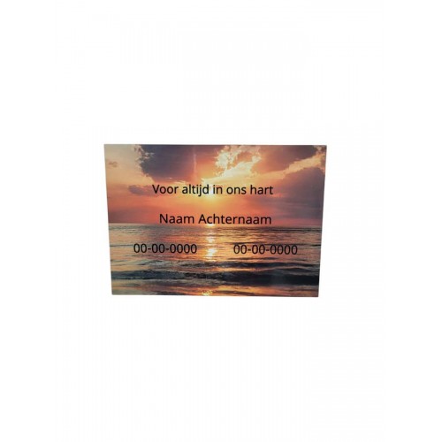 Tijdelijk gedenkteken sunset